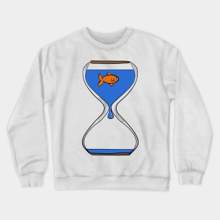 Goldfish in hourglass Crewneck Sweatshirt